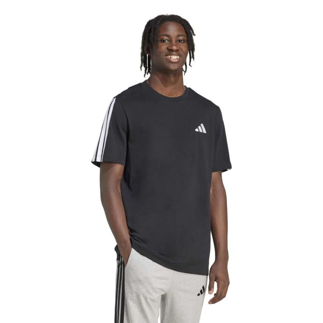 ADIDAS MEN 3 STRIPES SINGLE JERSEY T-SHIRT JV6783
