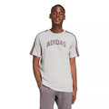 JM0381  3 stripes codes linear graphic Tee