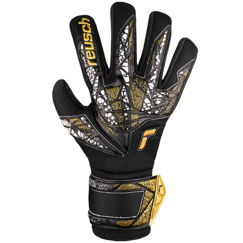 Attrakt Silver Football Keeping Gloves - With Grip